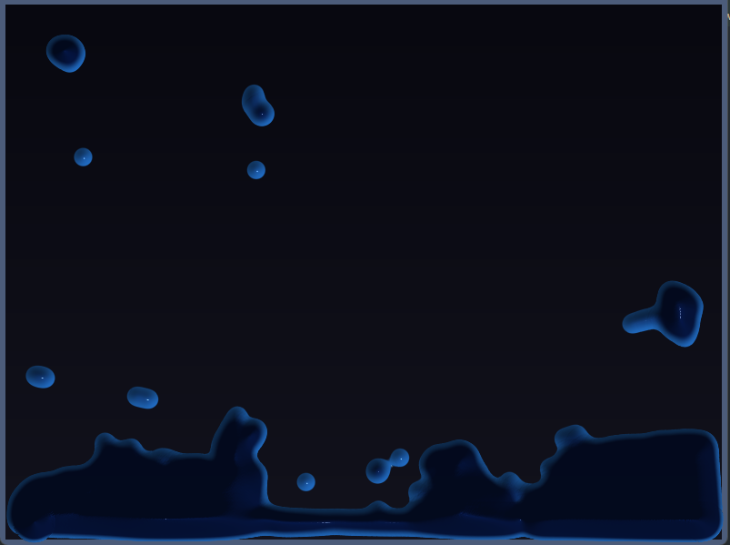 Liquid Simulation — splashing water with Phong lighting